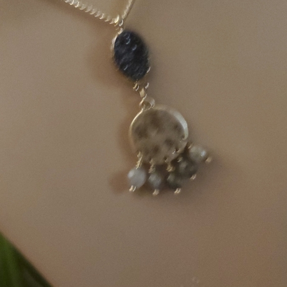 By Romance  blue druzzle style plus necklace Q10 - Picture 4 of 8